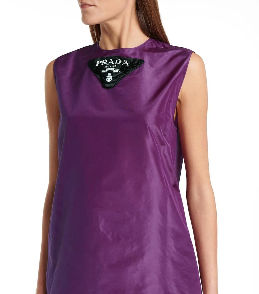 商品Prada|Logo silk taffeta tank top,价格¥8217,第4张图片详细描述