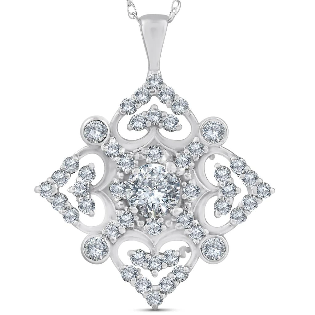 商品Pompeii3|1ct Vintage Style Diamond Pendant 14K White Gold,价格¥6990,第1张图片