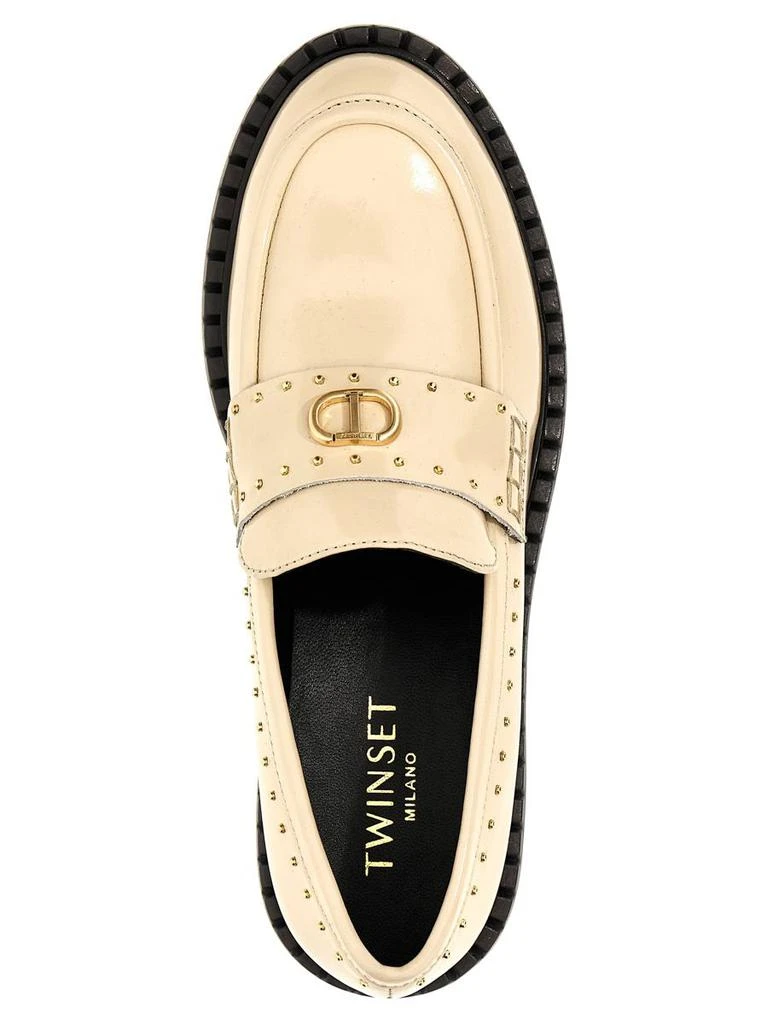 商品TWINSET|Twinset Studded Logo Loafers,价格¥1004,第3张图片详细描述