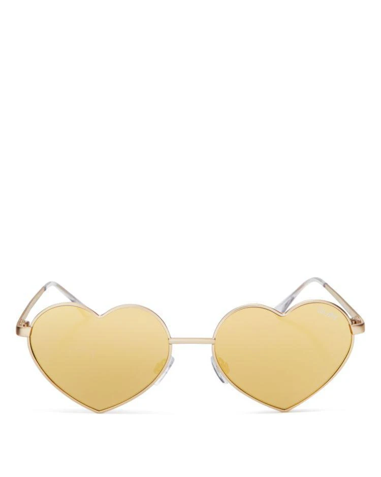 商品Quay|Women's Heart Breaker Mirrored Sunglasses, 53mm,价格¥371,第1张图片