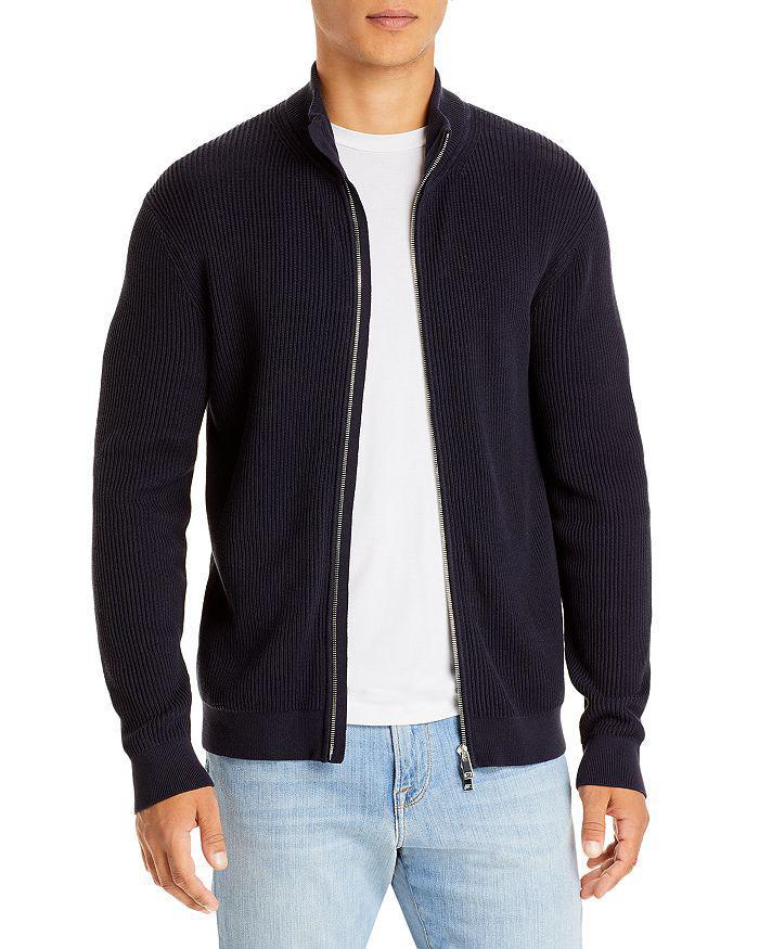 商品Theory|Walton Organic Cotton Full Zip Ribbed Sweater,价格¥1807,第1张图片