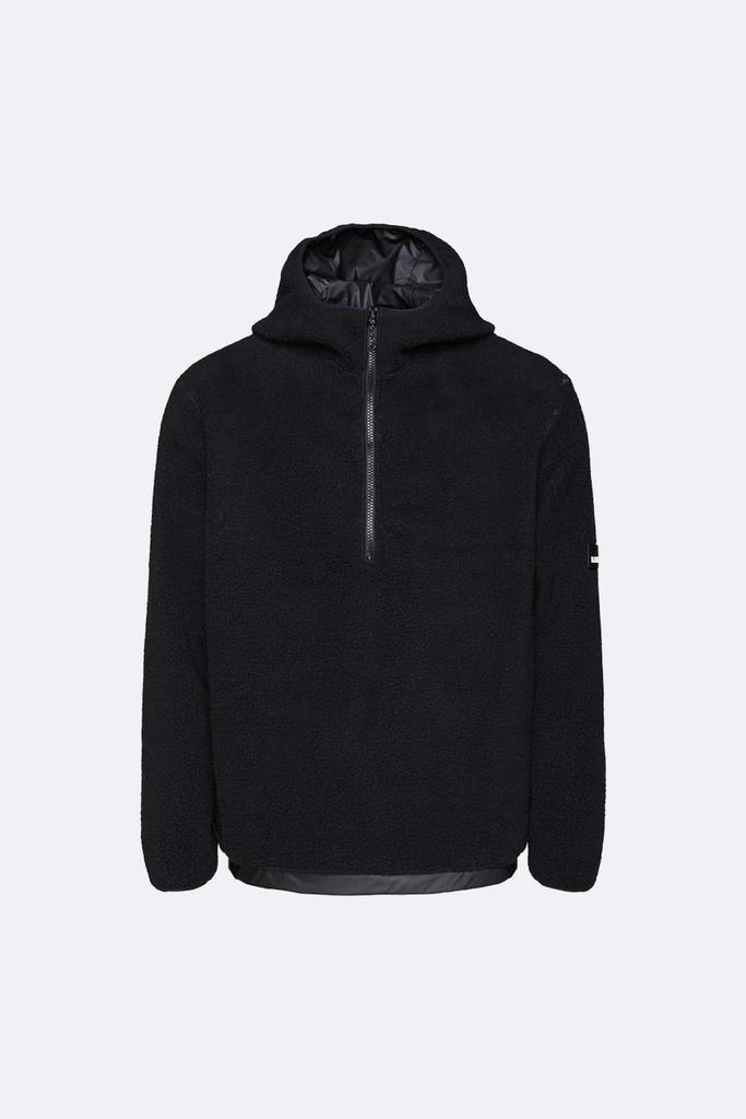 Rains Fleece Pullover Hoodie - Black商品第1张图片规格展示