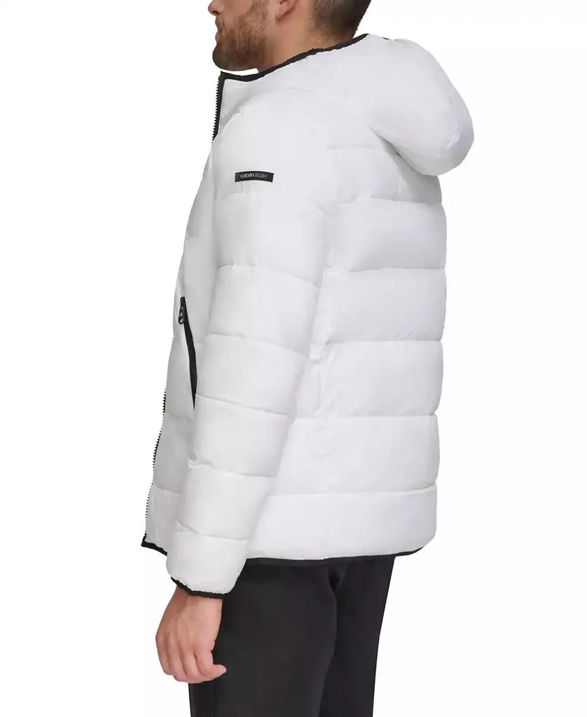 商品Calvin Klein|Men's Chevron Stretch Jacket With Sherpa Lined Hood,价格¥601,第2张图片详细描述