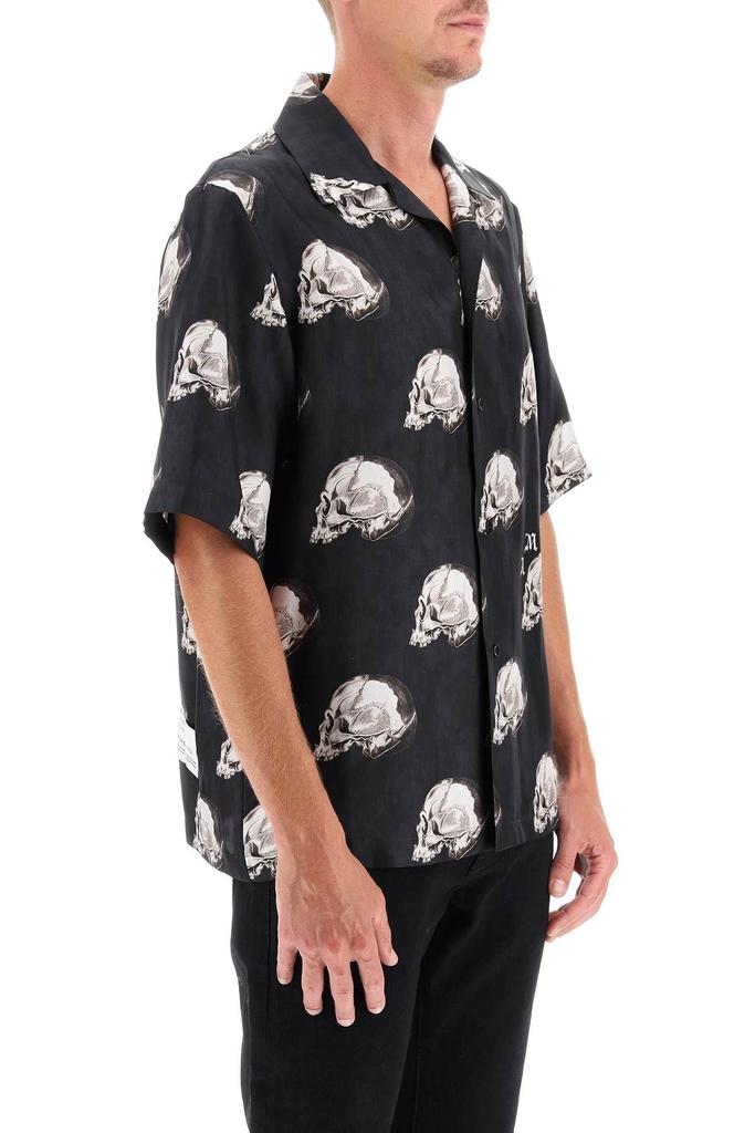 SKULL PRINT SILK BOWLING SHIRT商品第3张图片规格展示