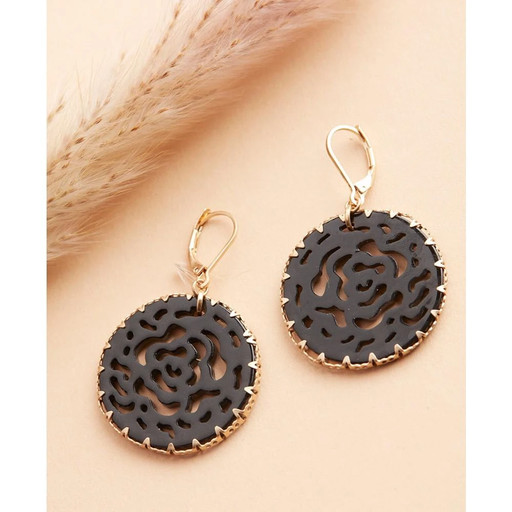 商品Lonna & Lilly|Gold-Tone Flower Cutout Drop Earrings,价格¥123,第3张图片详细描述