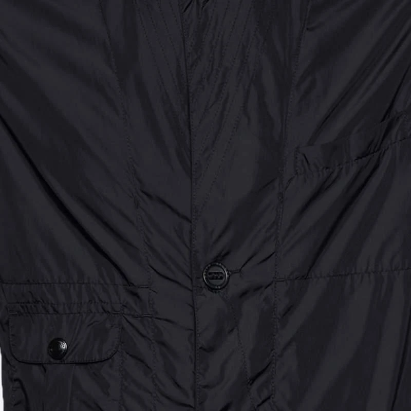 商品Ralph Lauren|Polo Ralph Lauren Black Synthetic Zip and Button Front Jacket L,价格¥1094,第3张图片详细描述