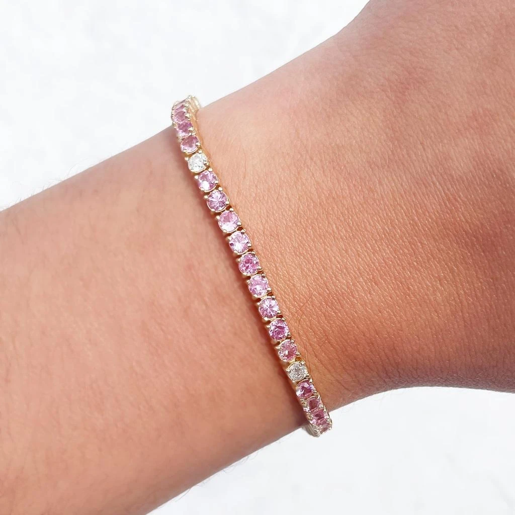 商品The Lovery|Large Pink Sapphire and Diamond Bracelet,价格¥36872,第2张图片详细描述