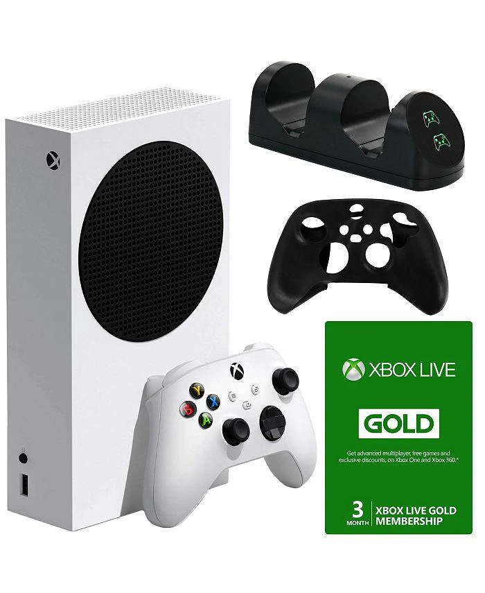 商品Microsoft|Xbox Series S 512 GB All-Digital Console with Accessories Kit and 3 Month Live Card,价格¥3438,第1张图片