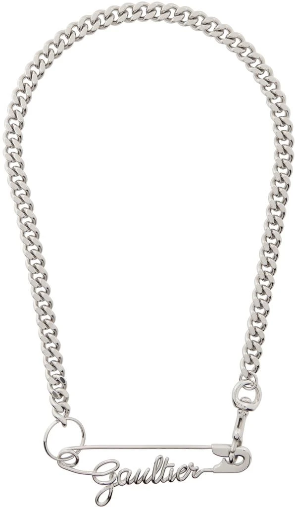 商品Jean Paul Gaultier|Silver 'The Gaultier Safety Pin' Necklace,价格¥2358,第1张图片