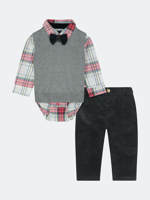 Baby Boys 4-Piece Sweater Vest Holiday Set商品第1张图片规格展示
