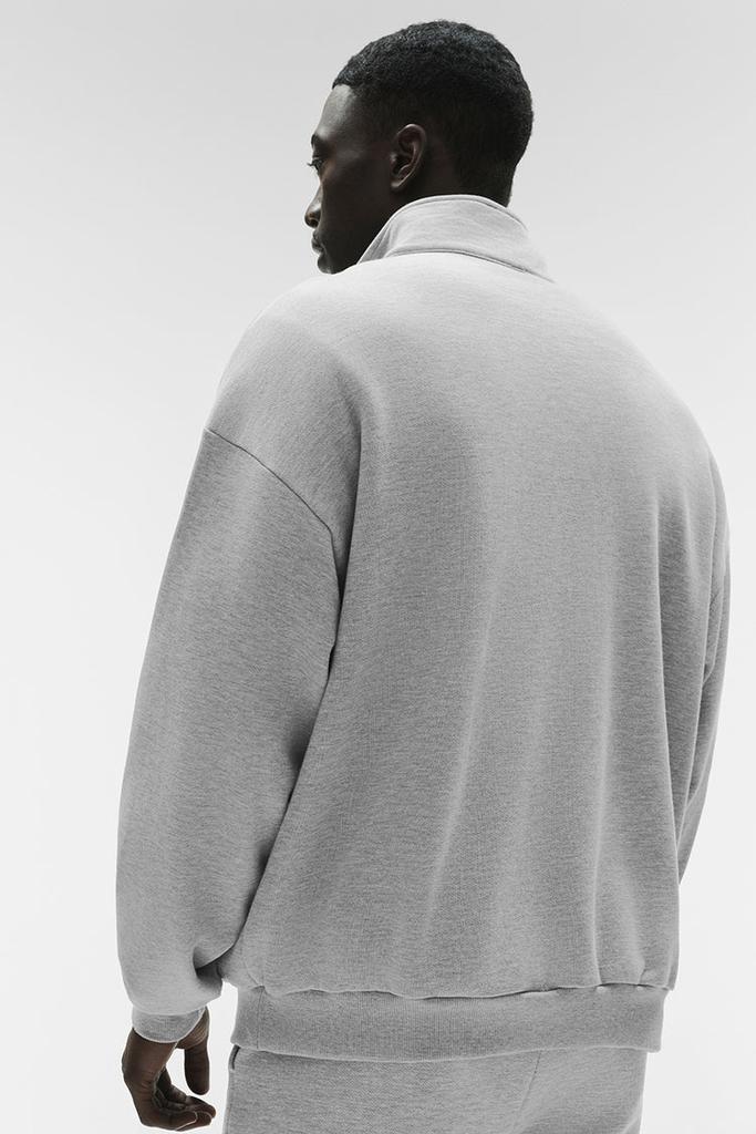 Alo Accolade 1/4 Zip Pullover - Athletic Heather Grey - Polo