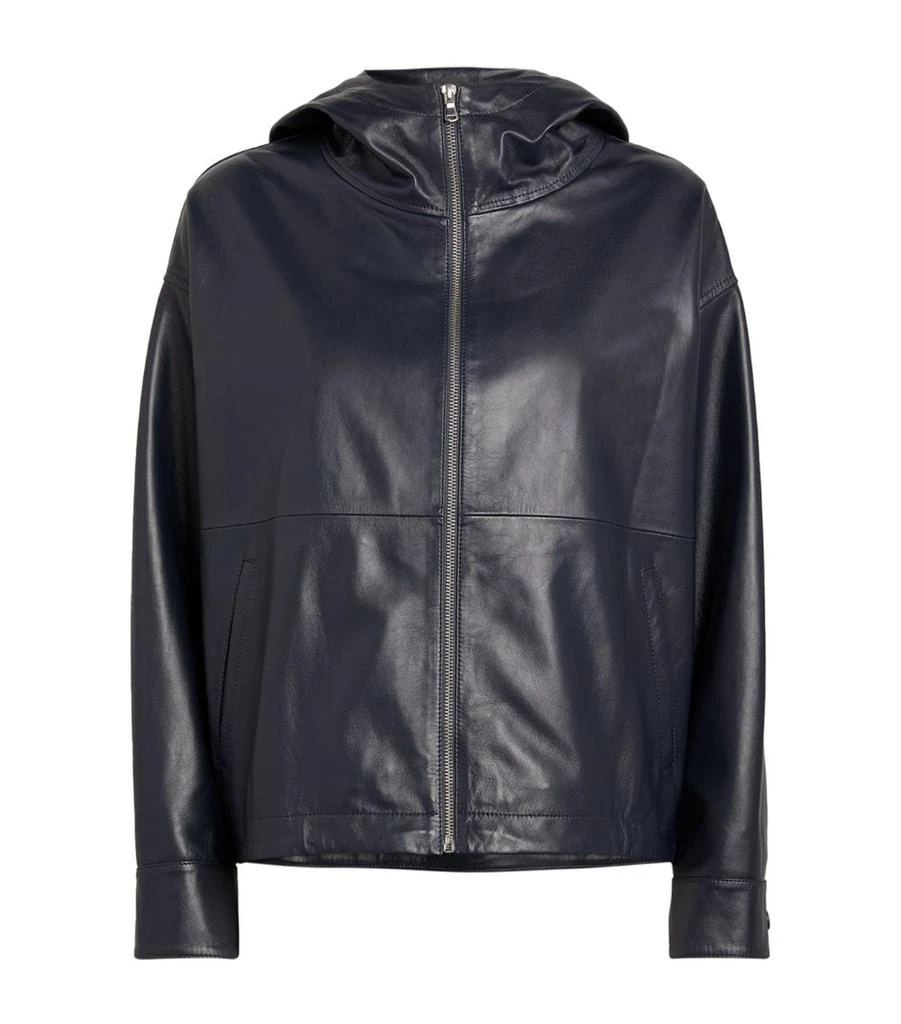 商品Yves Salomon|Hooded Leather Jacket,价格¥13372,第1张图片