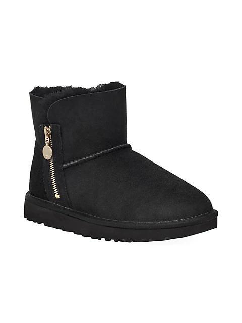 商品UGG|UGG黑色侧面拉链款雪地靴,价格¥1179,第4张图片详细描述