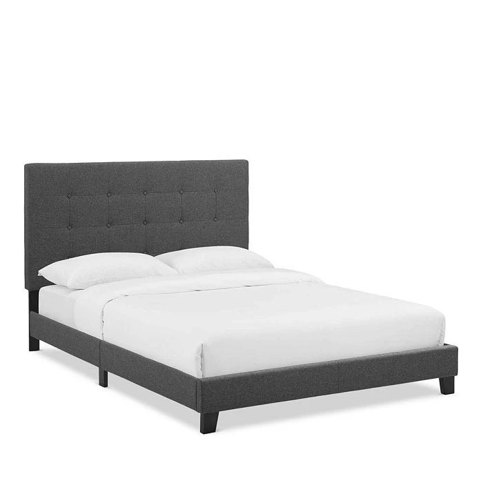 商品Modway|Melanie Tufted Button Upholstered Fabric Platform Bed Collection,价格¥2148,第1张图片