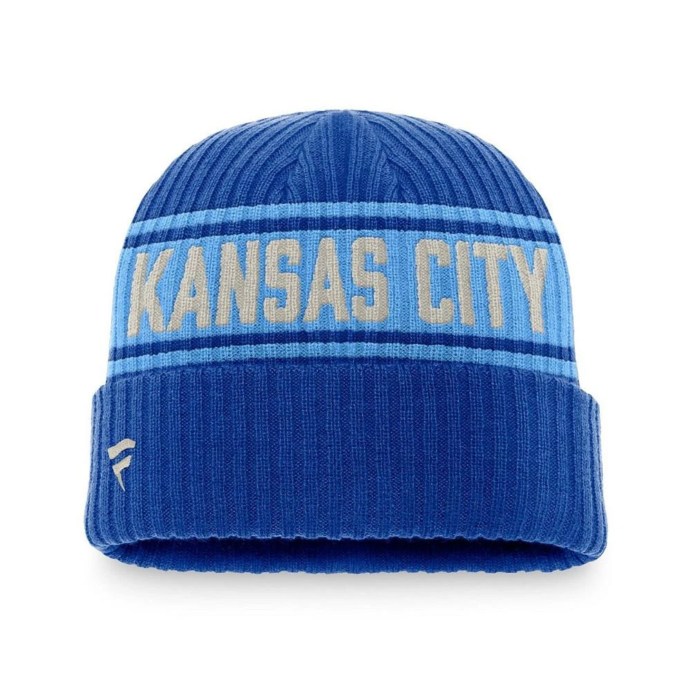 商品Fanatics|Men's Branded Royal, Light Blue Kansas City Royals True Classic Retro Cuffed Knit Hat,价格¥182,第2张图片详细描述