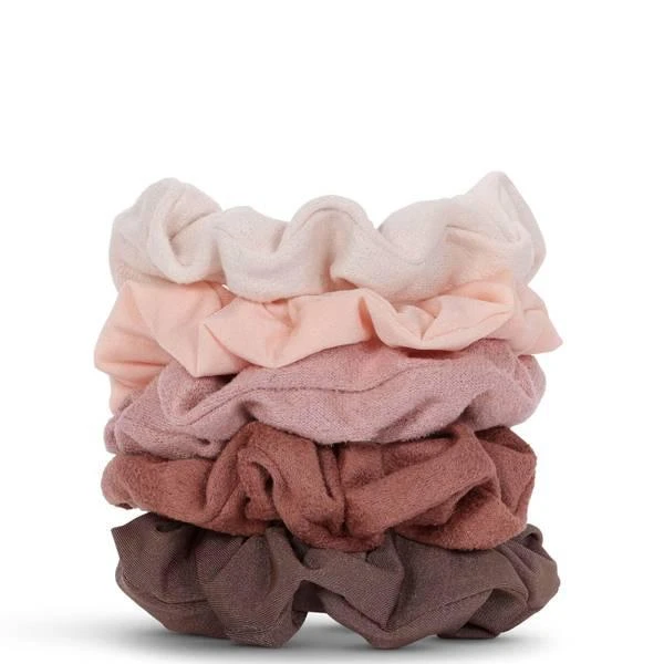 商品Kitsch|Kitsch Assorted Textured Scrunchies Set - Terracotta (Pack of 5),价格¥73,第1张图片