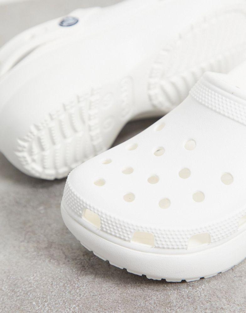 Crocs classic platform clogs in white商品第2张图片规格展示