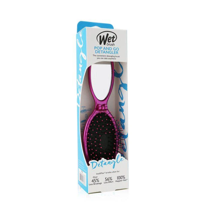 商品Wet Brush|Wet Brush 便携金属发梳 Pop and Go Detangler Metallic - # Pink 粉色 1pc,价格¥90,第1张图片