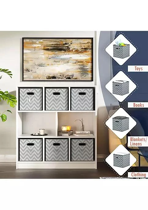 商品Ornavo Home|Home Ornavo Home Chevron Foldable Storage Cube Bin With Dual Handles,价格¥248,第3张图片详细描述