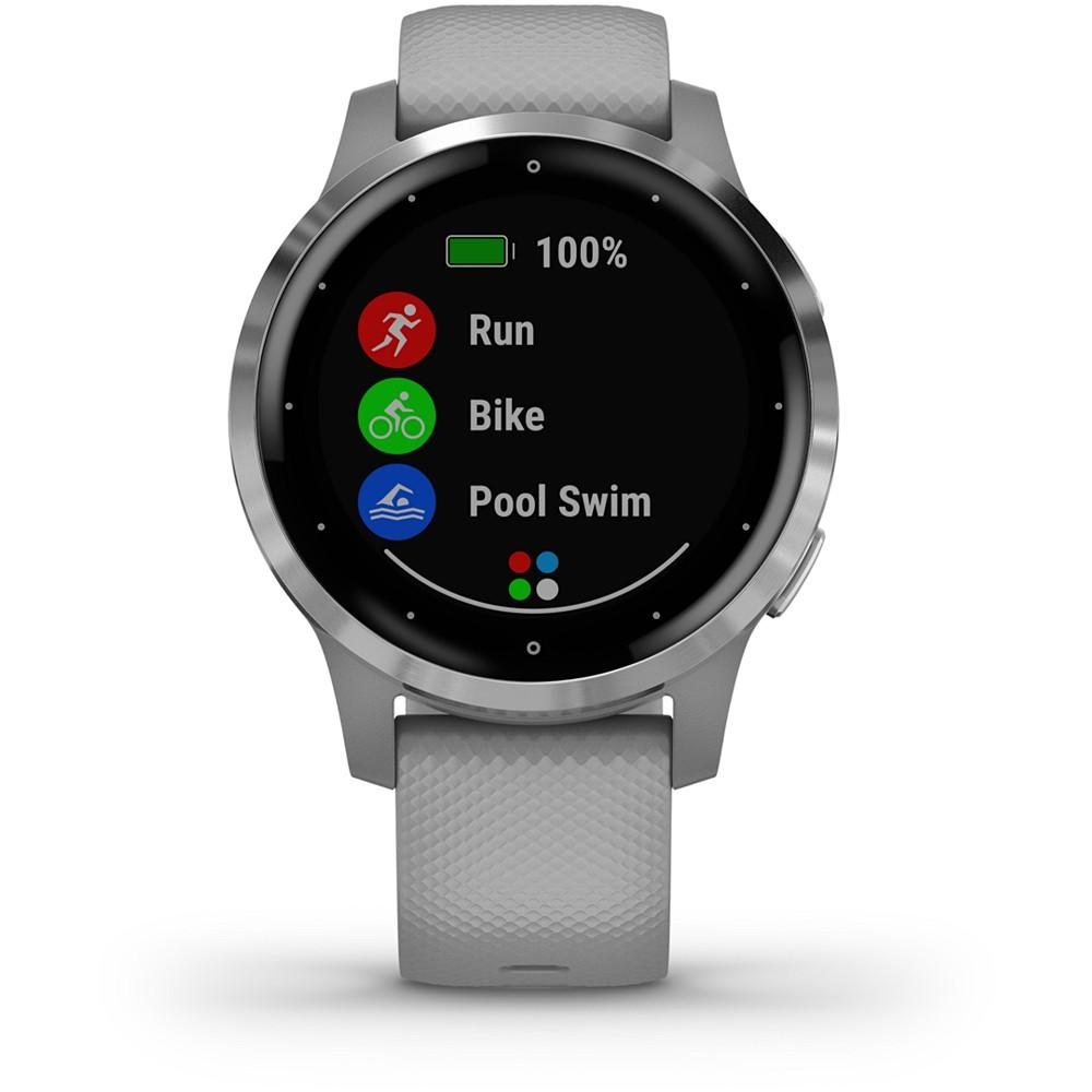 Unisex vivoactive 4S Powder Gray Silicone Strap Touchscreen Smart Watch 40mm商品第5张图片规格展示