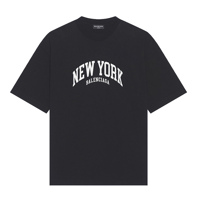【预售3-7天】Balenciaga/巴黎世家 22年早春  CITES城市系列 男女同款黑色纯棉短袖T恤612966TLVM21070商品第1张图片规格展示