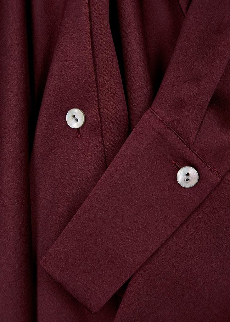 商品Vince|Burgundy silk-satin shirt,价格¥2932,第7张图片详细描述