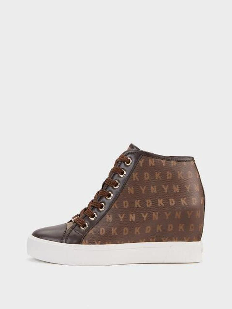 商品DKNY|Cindy Logo Jacquard Wedge Sneaker,价格¥902,第1张图片