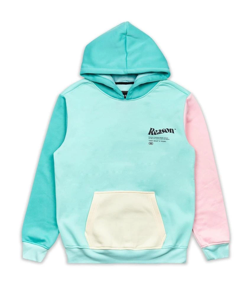 商品Reason Clothing|Pastel Color Block Fleece Hood Shorts Set,价格¥148,第5张图片详细描述