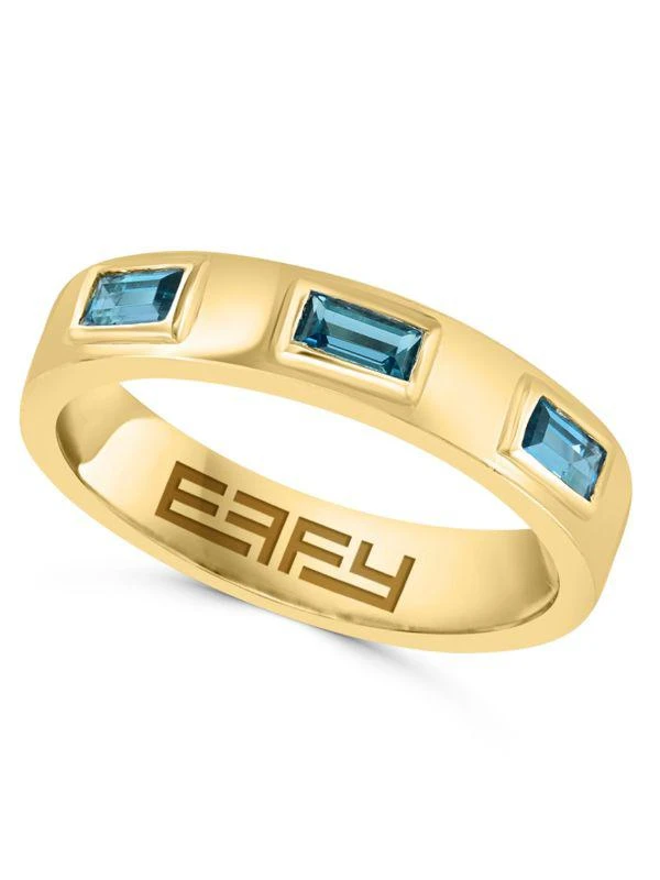 商品Effy ENY|14K Goldplated Sterling Silver & London Blue Topaz Ring,价格¥965,第1张图片