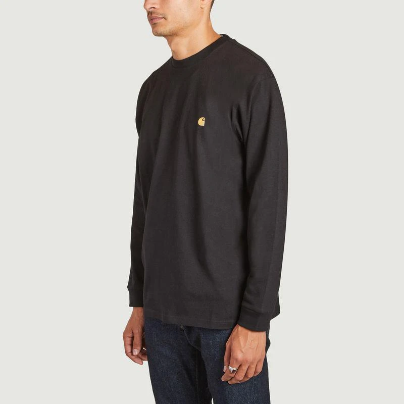 商品Carhartt|L/S Chase Cotton T-Shirt Black Gold CARHARTT WIP,价格¥302,第2张图片详细描述