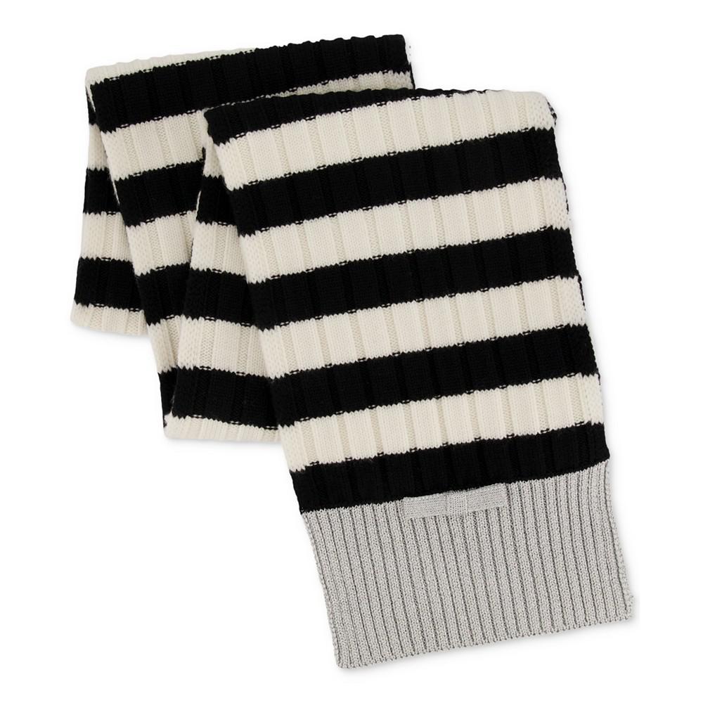 Women's Bicolor Stripe Knit Scarf商品第2张图片规格展示