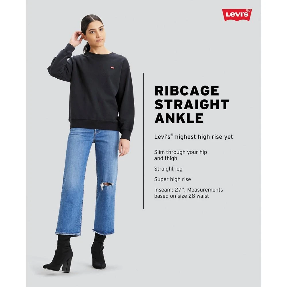 商品Levi's|Women's Ribcage Ultra High Rise Straight Ankle Jeans,价格¥514,第4张图片详细描述