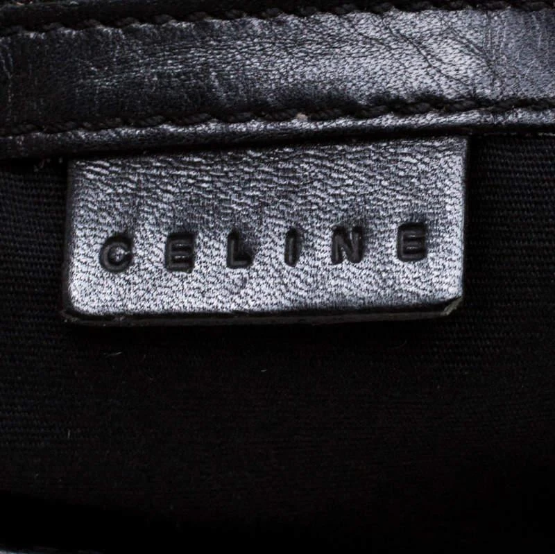 Celine Black C Logo Embossed Suede and Leather Shoulder Bag 商品