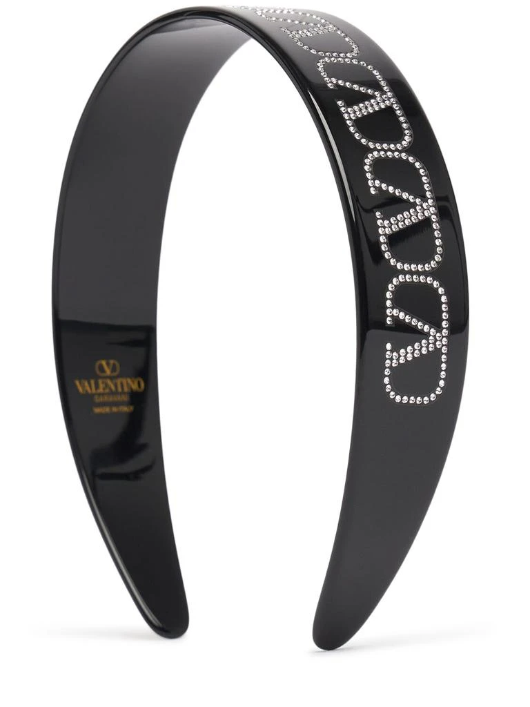 商品Valentino|Crystal V Logo All Over Resin Headband,价格¥2299,第1张图片