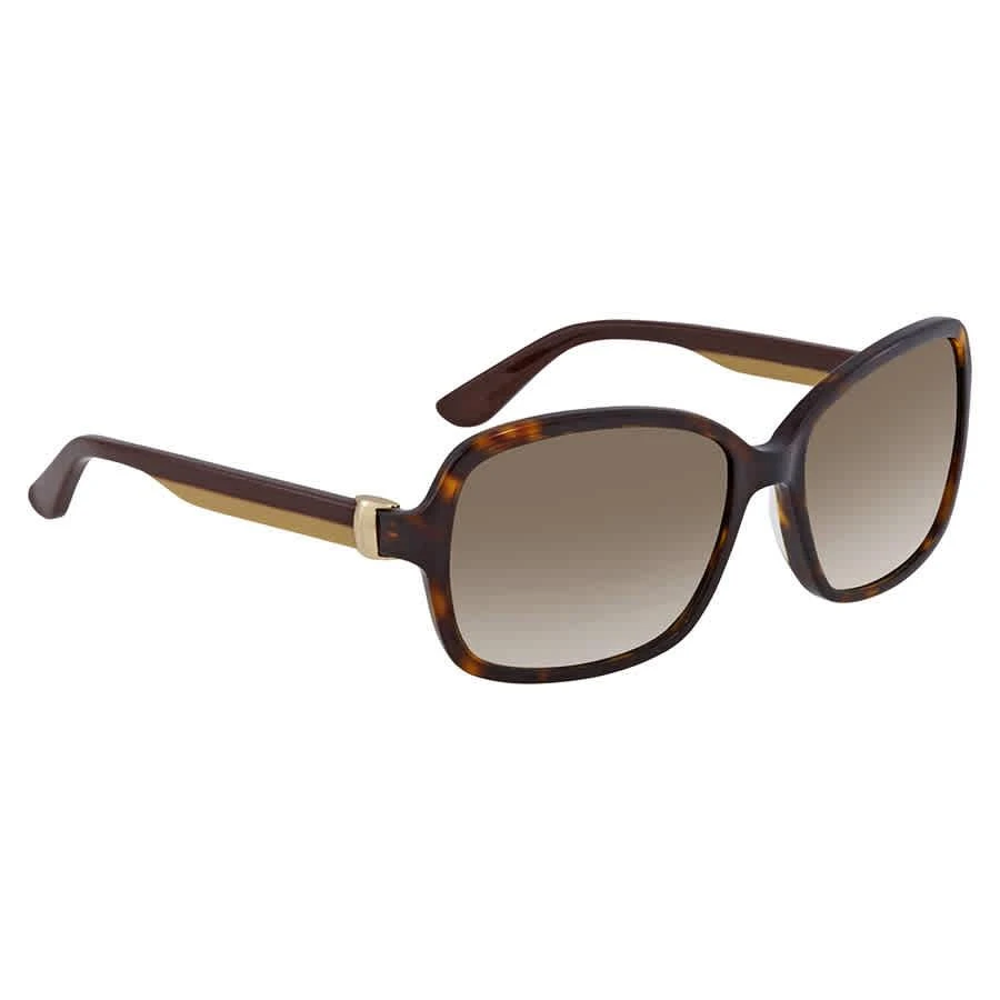 商品Salvatore Ferragamo|Tortoise Oval Sunglasses SF606S 214 58,价格¥315,第3张图片详细描述