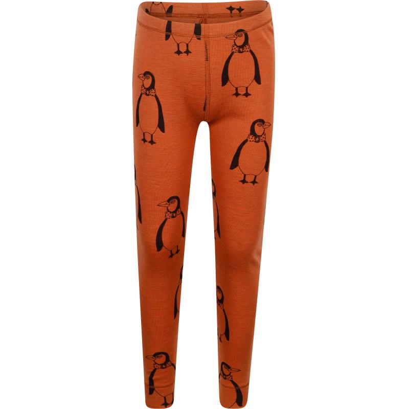 Penguins print woolen leggings in brown商品第1张图片规格展示