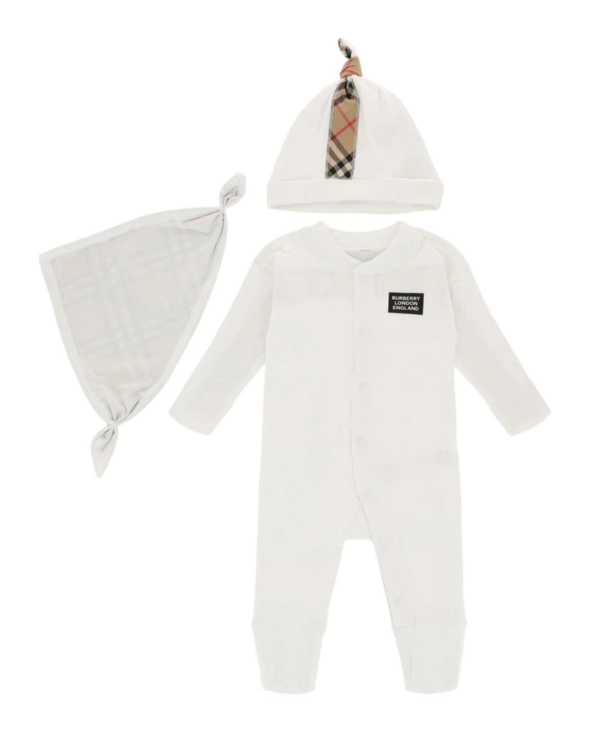 商品Burberry|Kids Check Trim Three-Piece Baby Gift Set,价格¥669,第1张图片