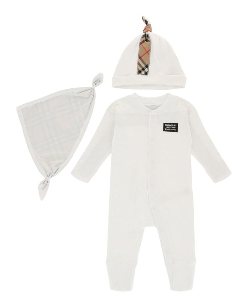 商品Burberry|Kids Check Trim Three-Piece Baby Gift Set,价格¥658,第1张图片