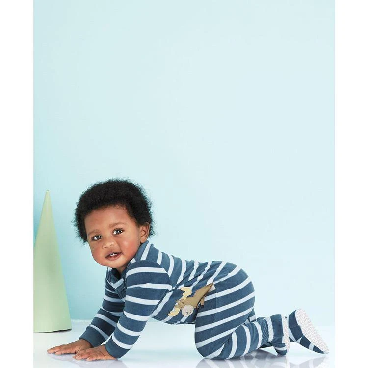 商品Carter's|Striped Moose Footed Pajamas, Baby Boys,价格¥60,第2张图片详细描述