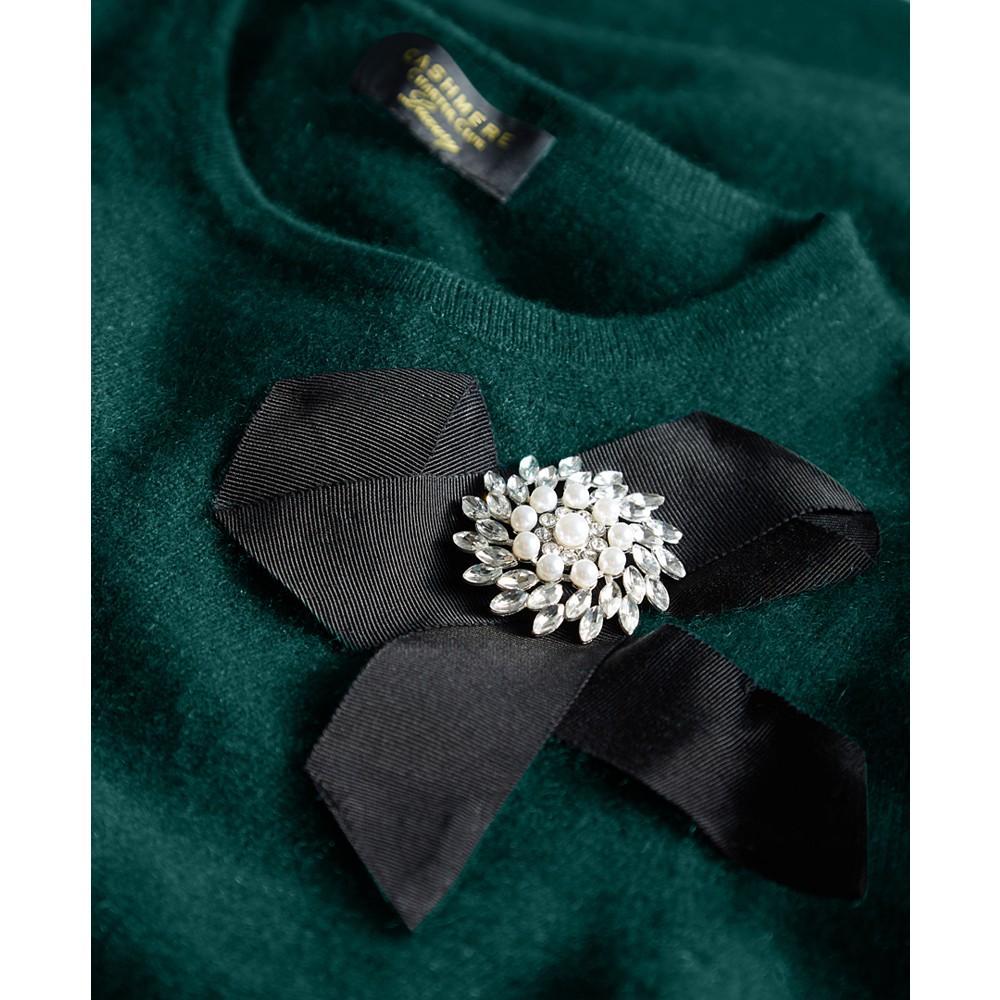 商品Charter Club|Women's 100% Cashmere Embellished Bow Sweater, Created for Macy's,价格¥657,第7张图片详细描述