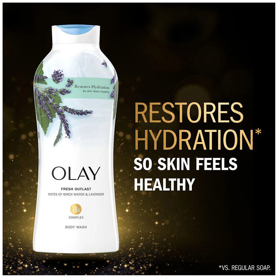 商品Olay|Fresh Outlast Body Wash Purifying Birch Water & Lavender,价格¥59,第4张图片详细描述