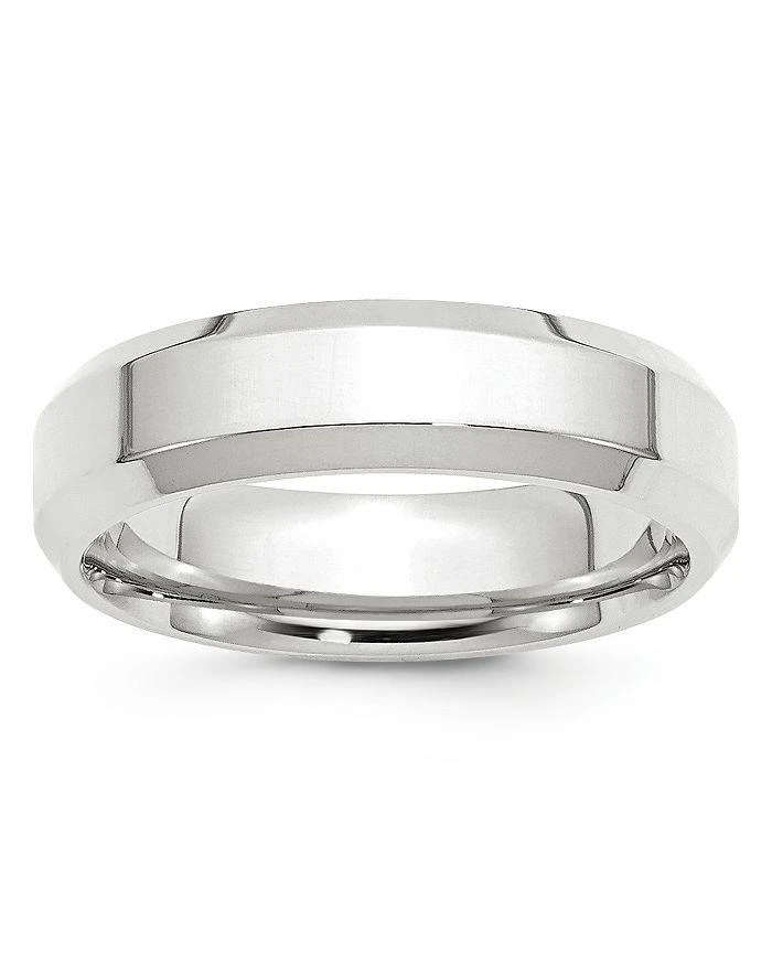 商品Bloomingdale's|Men's 6mm Bevel Edge Comfort Fit Band in 14K White Gold - 100% Exclusive,价格¥2893,第1张图片