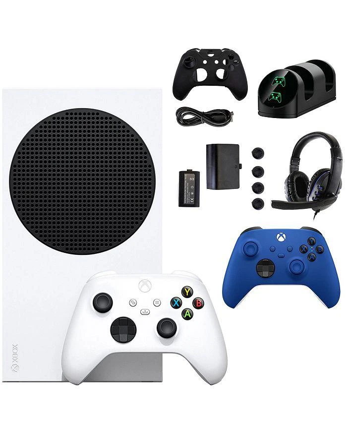 商品Microsoft|Xbox Series S Console with Extra Blue Controller and Accessories Kit,价格¥3588,第1张图片