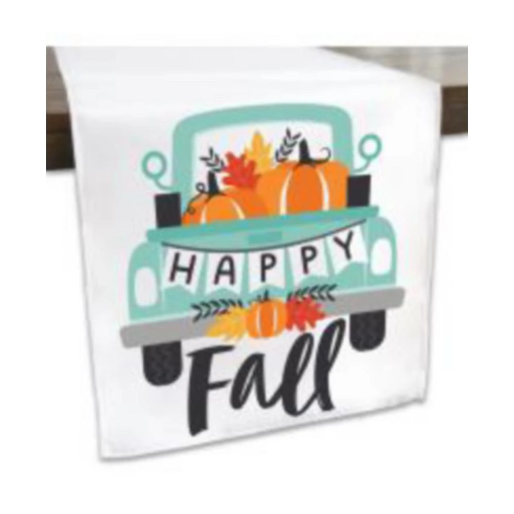 商品Big Dot of Happiness|Happy Fall Truck Pumpkin Party Dining  Decor - Cloth Table Runner - 13 x 70 In,价格¥201,第1张图片