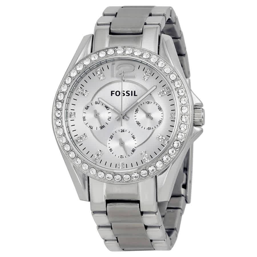 商品Fossil|Riley Multi-Function Silver Dial Ladies Watch ES3202,价格¥556,第1张图片