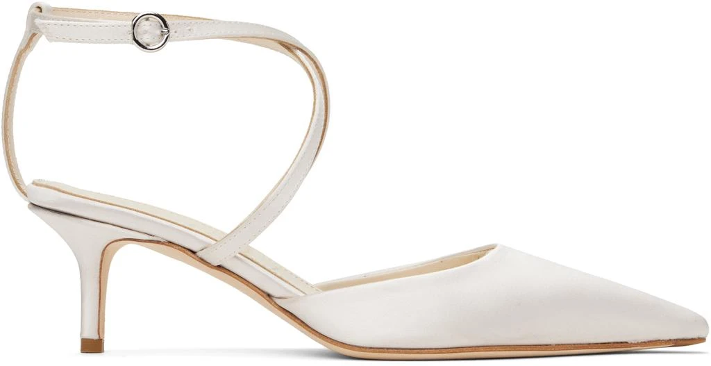 商品AEYDE|Off-White Salome Satin Heels,价格¥2768,第1张图片