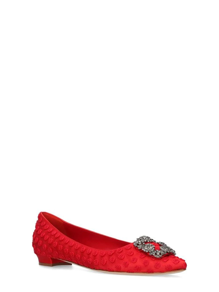 商品Manolo Blahnik|10mm Hangisi Embellished Satin Flats,价格¥8745,第2张图片详细描述