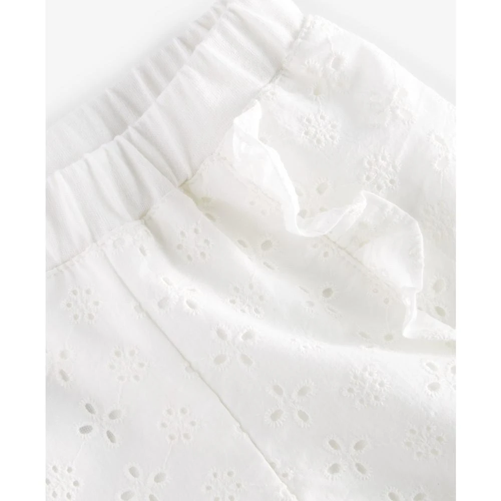 商品First Impressions|Baby Girls Eyelet Ruffle Cotton Shorts, Created for Macy's,价格¥74,第3张图片详细描述