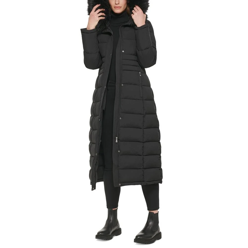 Women's Faux-Fur-Trim Hooded Maxi Puffer Coat 商品