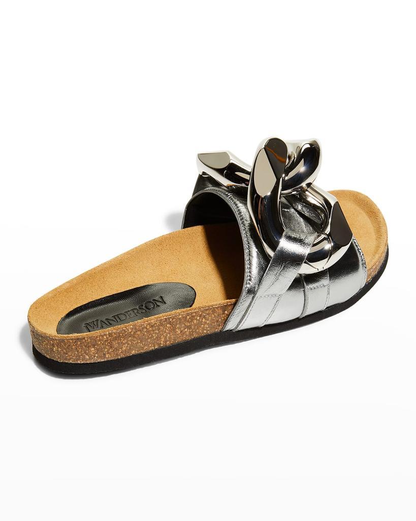 商品JW Anderson|Chunky Leather Chain Slide Sandals,价格¥2457,第5张图片详细描述
